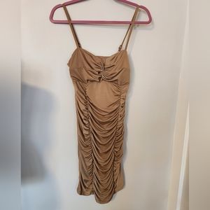 Gold cocktail dress